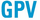 Logo mit den blauen Großbuchstaben "GPV" auf weißem Hintergrund.